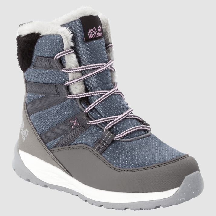 Botas Invierno Jack Wolfskin Polar Wolf Texapore High Niños Grises/Blancos Mexico-2871163